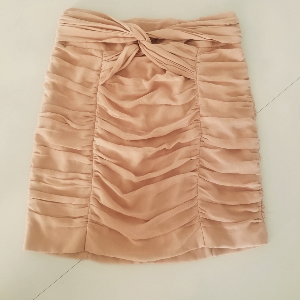 Tan Ruched Skirt